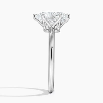 2.10 Damla Kesim Hidden Halo Tasarım Tektaş Laboratuvar Pırlanta Yüzük - Eylora