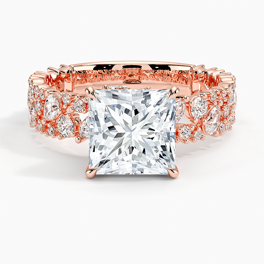 3.00 Prenses Kesim Özel Tasarım Tektaş Laboratuvar Pırlanta Yüzük - Aylora