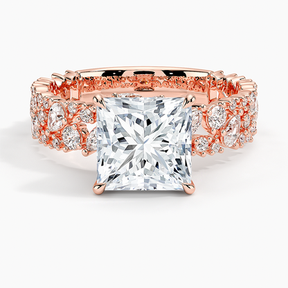 3.00 Prenses Kesim Özel Tasarım Tektaş Laboratuvar Pırlanta Yüzük - Aylora