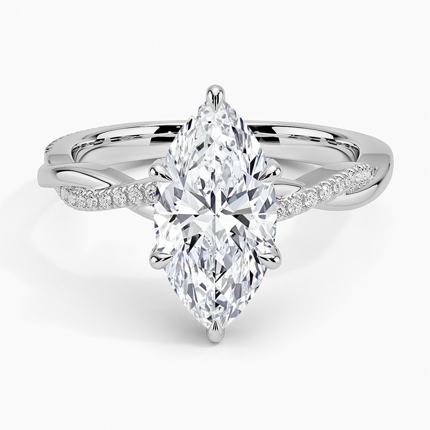 2.25 Karat Marquise Kesim Hidden Halo Tasarım Tektaş Laboratuvar Pırlanta Yüzük 18K  - Talora
