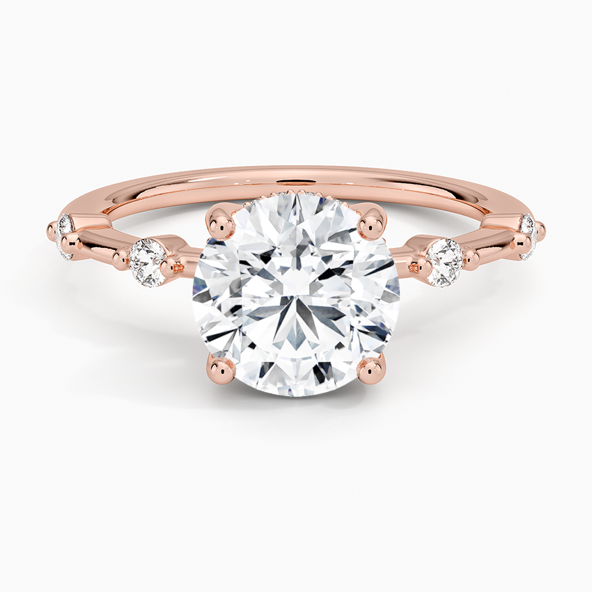 2.20 Karat Yuvarlak Kesim Hidden Halo Tasarım Tektaş Laboratuvar Pırlanta Yüzük - Nice - Bold Diamonds