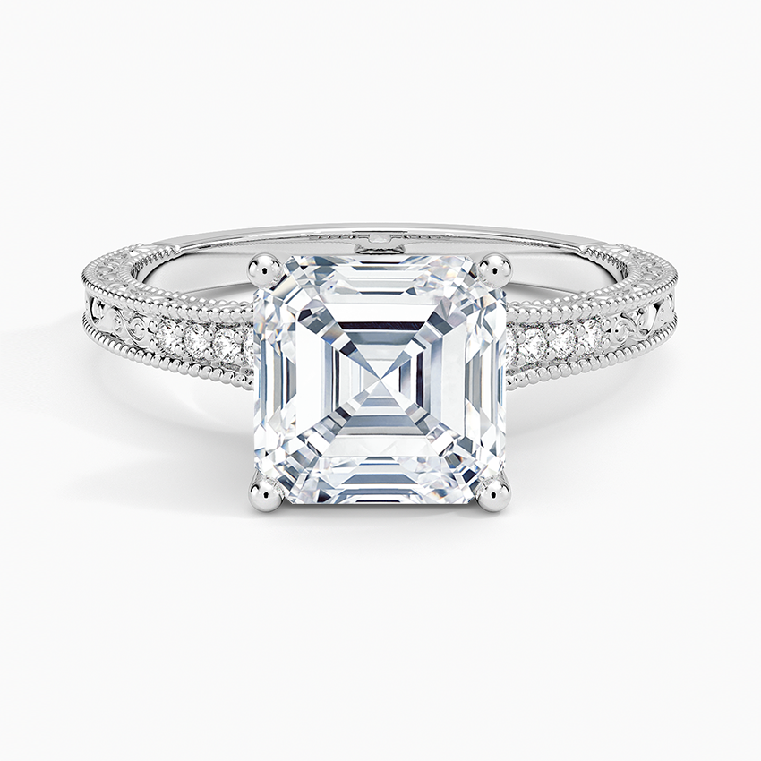 2.15 Karat Asscher Kesim Hidden Halo Tasarım Tektaş Laboratuvar Pırlanta Yüzük - Venice