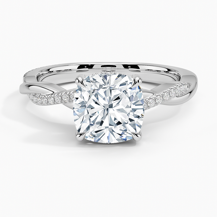 1.60 Carat Princess Halo Design Solitaire Lab Diamond Ring 18K - Florina 