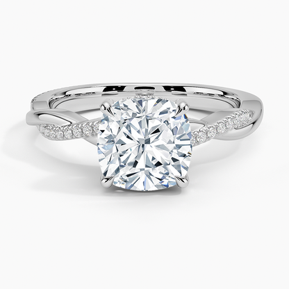 1.60 Carat Princess Halo Design Solitaire Lab Diamond Ring 18K - Florina 