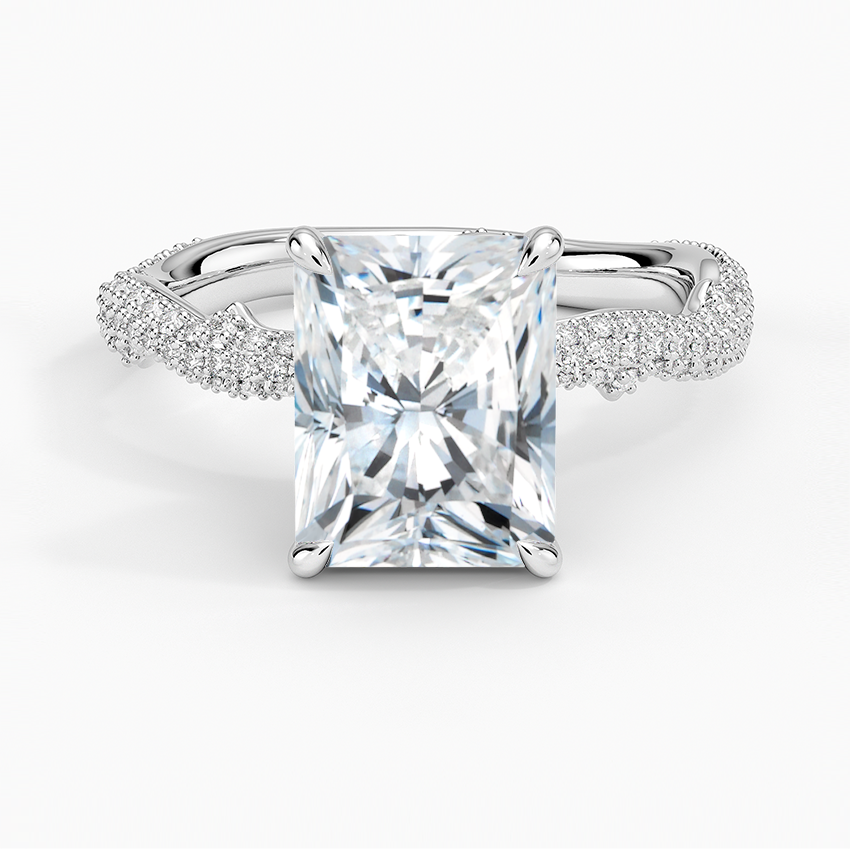 2.75 Karat Radiant Kesim Hidden Halo Tasarım Tektaş Laboratuvar Pırlanta Yüzük - Sorrento