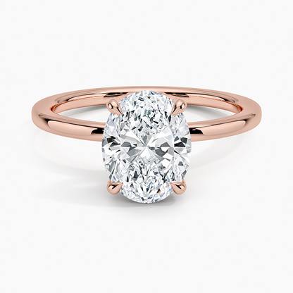 1.60 Carat Princess Halo Design Solitaire Lab Diamond Ring 18K - Florina 