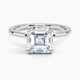 2.15 Karat Asscher Kesim Hidden Halo Tasarım Tektaş Laboratuvar Pırlanta Yüzük - Valencia