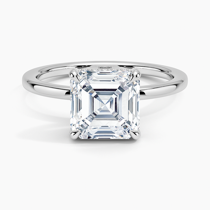1.60 Carat Princess Halo Design Solitaire Lab Diamond Ring 18K - Florina 