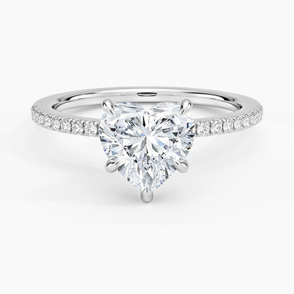 1.60 Carat Princess Halo Design Solitaire Lab Diamond Ring 18K - Florina 