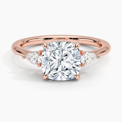 1.60 Carat Princess Halo Design Solitaire Lab Diamond Ring 18K - Florina 