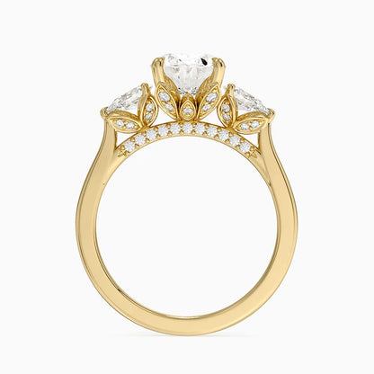 1.60 Carat Princess Halo Design Solitaire Lab Diamond Ring 18K - Florina 