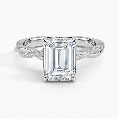 1.60 Carat Princess Halo Design Solitaire Lab Diamond Ring 18K - Florina 