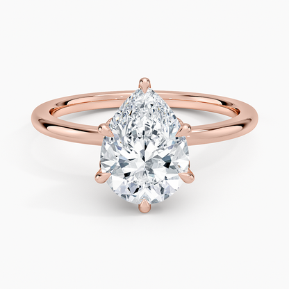 1.60 Carat Princess Halo Design Solitaire Lab Diamond Ring 18K - Florina 