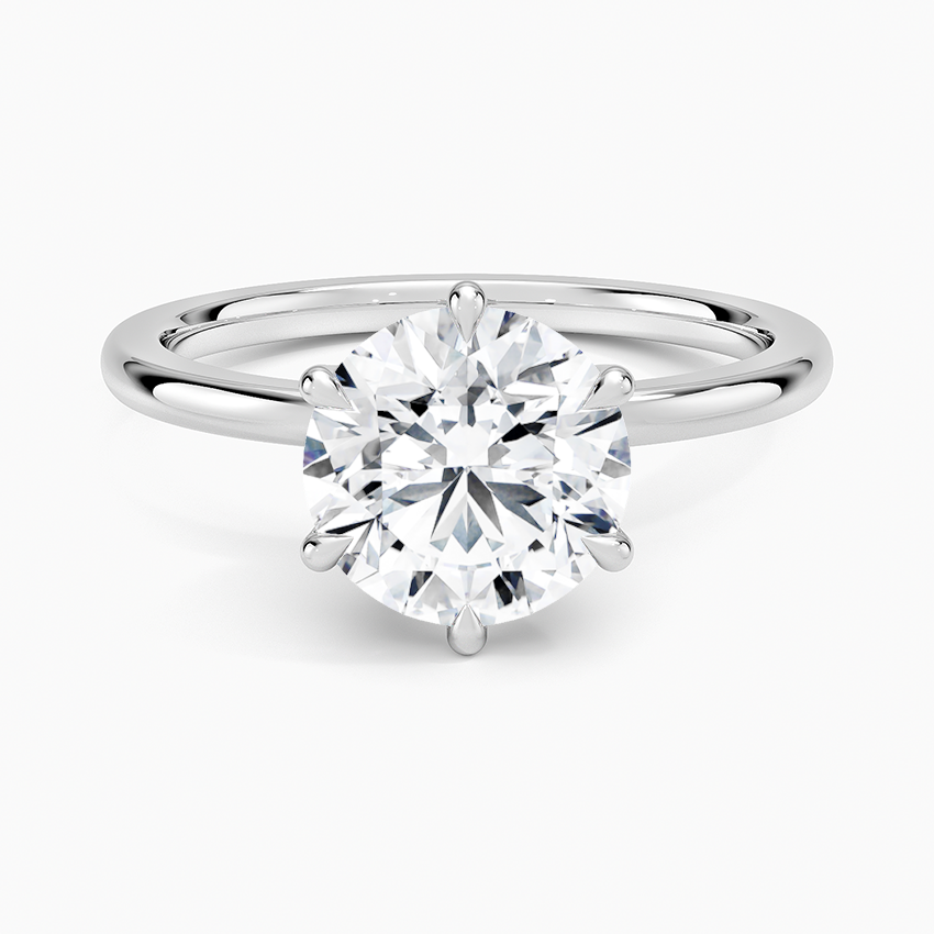 Altı Tırnak 2.15 Karat Hidden Halo Tasarım Tektaş Laboratuvar Pırlanta Yüzük - Delora - Bold Diamonds