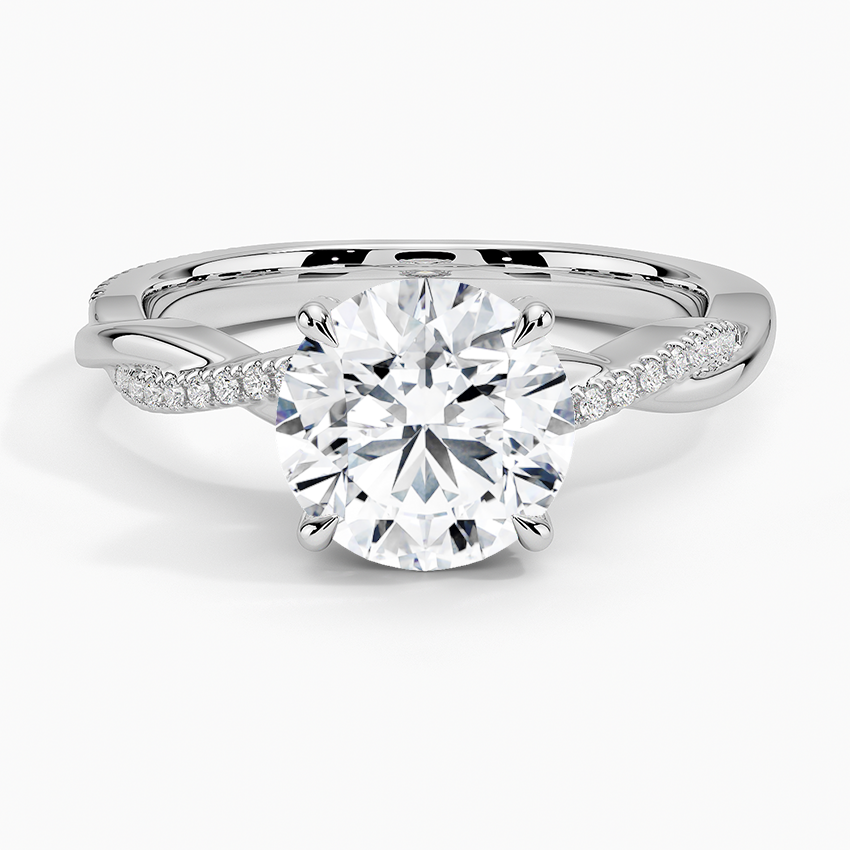 1.60 Carat Princess Halo Design Solitaire Lab Diamond Ring 18K - Florina 