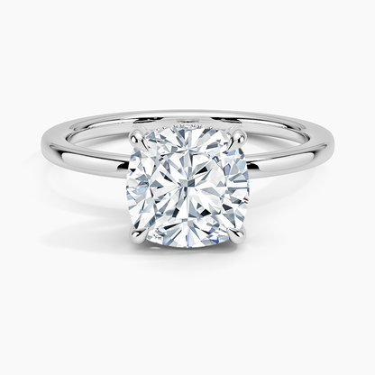 1.60 Carat Princess Halo Design Solitaire Lab Diamond Ring 18K - Florina 