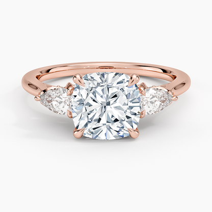 1.60 Carat Princess Halo Design Solitaire Lab Diamond Ring 18K - Florina 