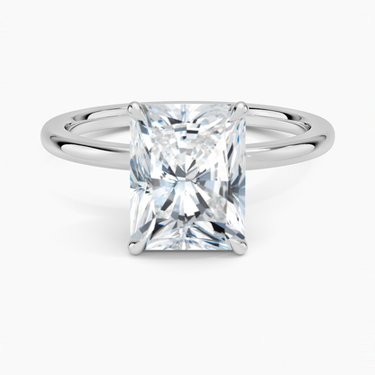 1.60 Carat Princess Halo Design Solitaire Lab Diamond Ring 18K - Florina 