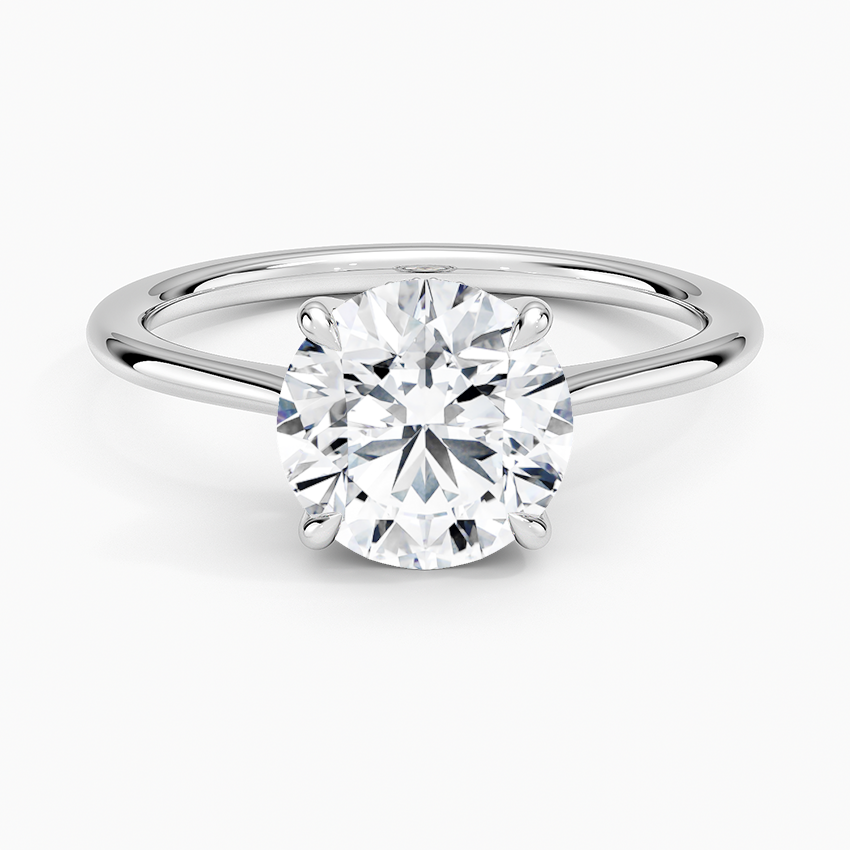 2.10 Karat Yuvarlak Kesim Hidden Halo Tasarım Tektaş Laboratuvar Pırlanta Yüzük - Monaco - Bold Diamonds