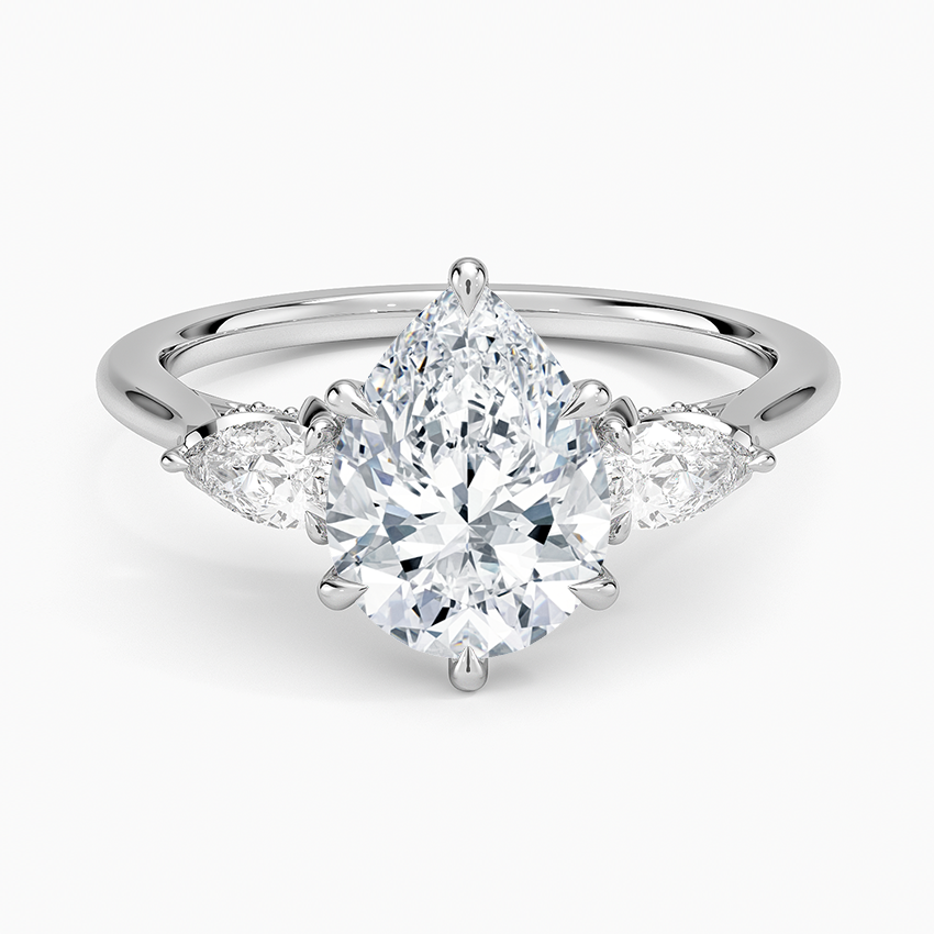 1.60 Carat Princess Halo Design Solitaire Lab Diamond Ring 18K - Florina 