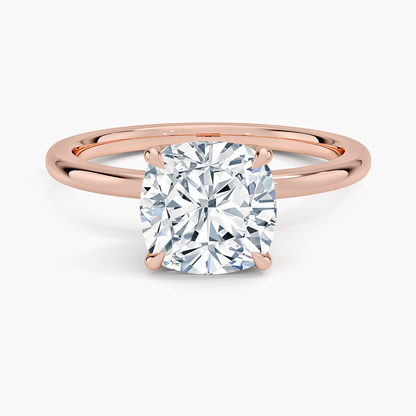 1.60 Carat Princess Halo Design Solitaire Lab Diamond Ring 18K - Florina 