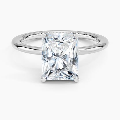 2.10 Radiant Kesim Hidden Halo Tasarım Tektaş Laboratuvar Pırlanta Yüzük - Melara