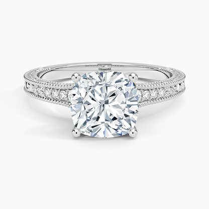 2.15 Cushion Kesim Hidden Halo Tasarım Tektaş Laboratuvar Pırlanta Yüzük - Silora