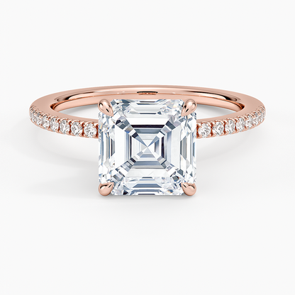 1.60 Carat Princess Halo Design Solitaire Lab Diamond Ring 18K - Florina 