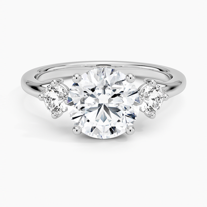 1.60 Carat Princess Halo Design Solitaire Lab Diamond Ring 18K - Florina 