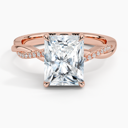 1.60 Carat Princess Halo Design Solitaire Lab Diamond Ring 18K - Florina 