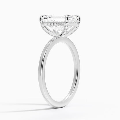 1.60 Carat Princess Halo Design Solitaire Lab Diamond Ring 18K - Florina 
