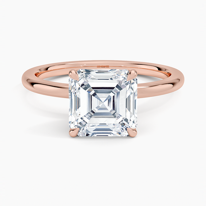 1.60 Carat Princess Halo Design Solitaire Lab Diamond Ring 18K - Florina 