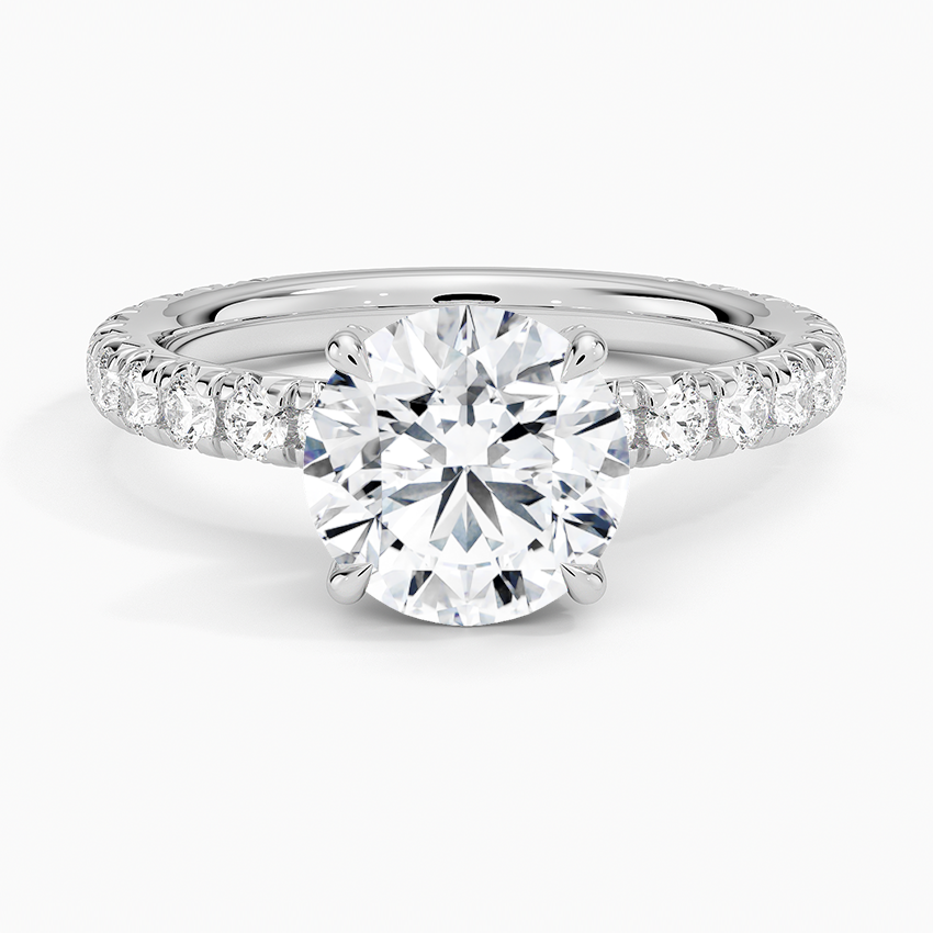 1.60 Carat Princess Halo Design Solitaire Lab Diamond Ring 18K - Florina 