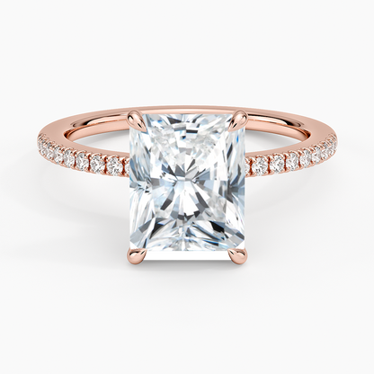 1.60 Carat Princess Halo Design Solitaire Lab Diamond Ring 18K - Florina 