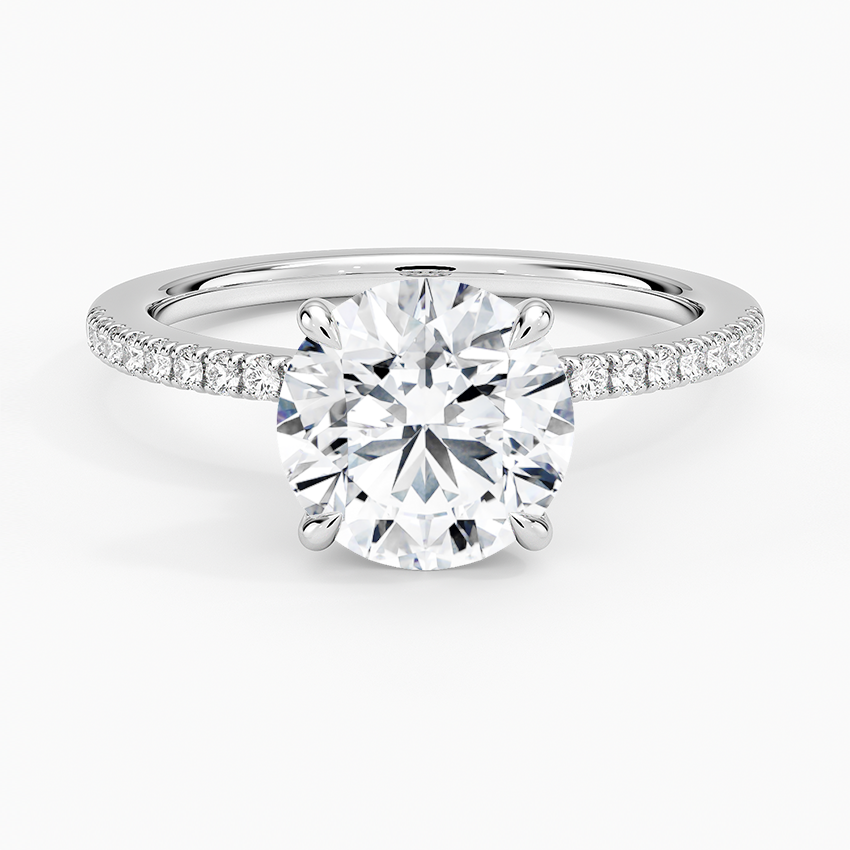 1.60 Carat Princess Halo Design Solitaire Lab Diamond Ring 18K - Florina 