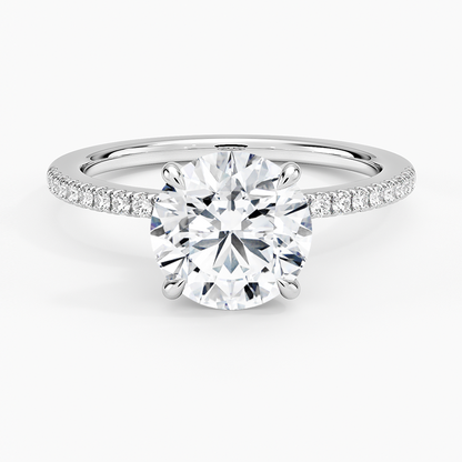 1.60 Carat Princess Halo Design Solitaire Lab Diamond Ring 18K - Florina 