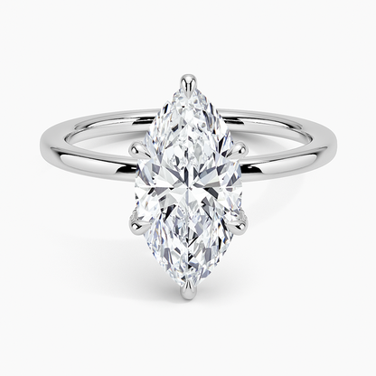 1.60 Carat Princess Halo Design Solitaire Lab Diamond Ring 18K - Florina 