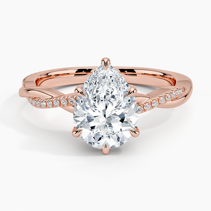 1.60 Carat Princess Halo Design Solitaire Lab Diamond Ring 18K - Florina 