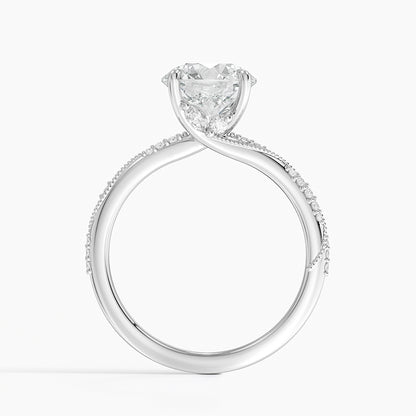 2.25 Karat Hidden Halo Tasarım Tektaş Laboratuvar Pırlanta Yüzük 18K  - Melora - Bold Diamonds