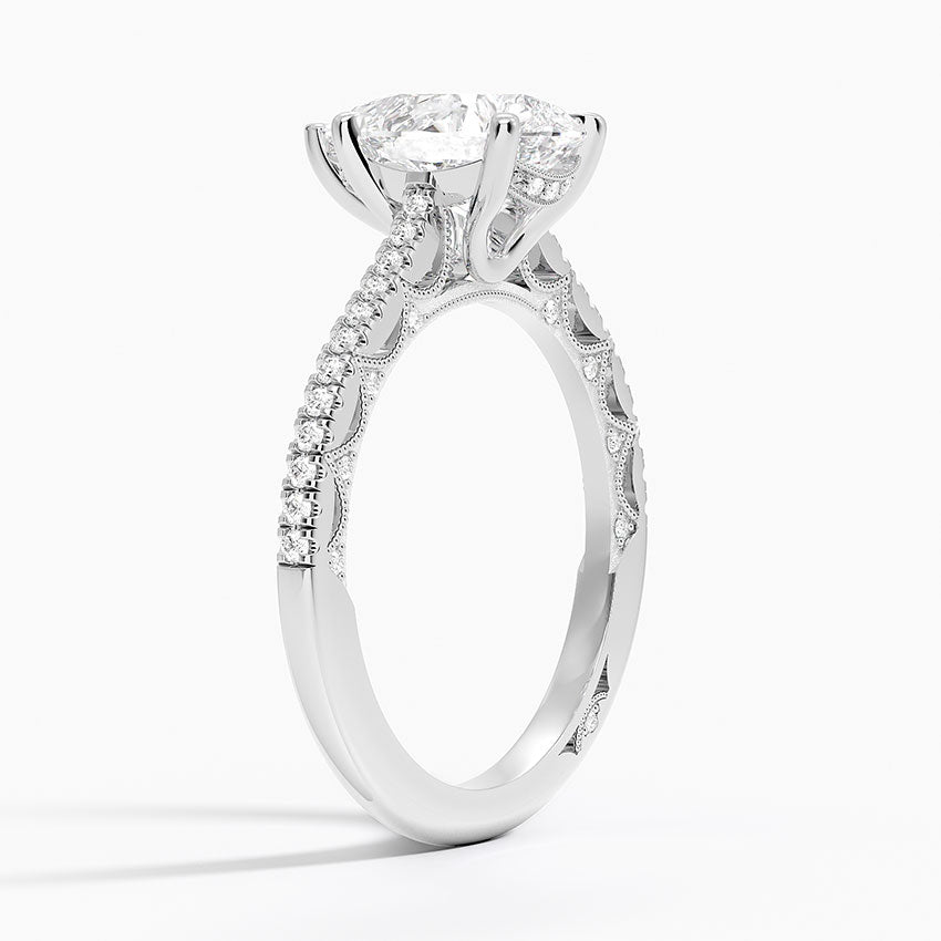 2.50 Damla Kesim Halo Tasarım Tektaş Laboratuvar Pırlanta Yüzük - Nilara