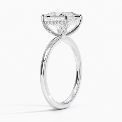 1.60 Carat Princess Halo Design Solitaire Lab Diamond Ring 18K - Florina 