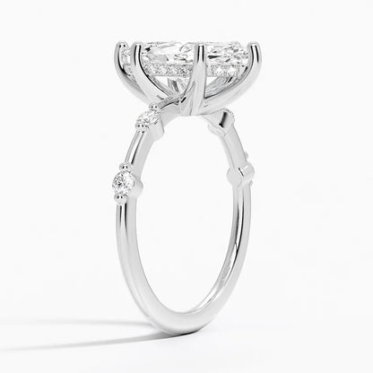 2.20 Marquise Kesim Hidden Halo Tasarım Tektaş Laboratuvar Pırlanta Yüzük - Zelora