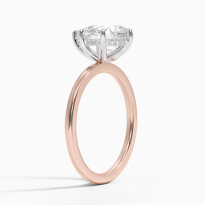 2.10 Karat Damla Kesim Hidden Halo Tasarım Tektaş Laboratuvar Pırlanta Yüzük 18K  - Elora - Bold Diamonds
