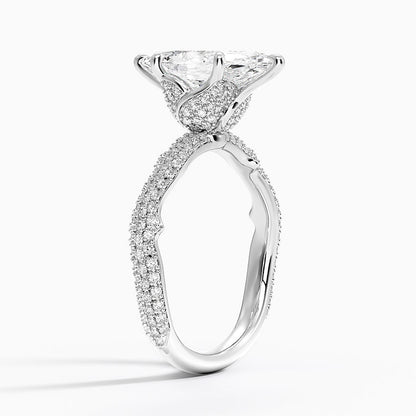 2.75 Marquise Kesim Hidden Halo Tasarım Tektaş Laboratuvar Pırlanta Yüzük - Filara