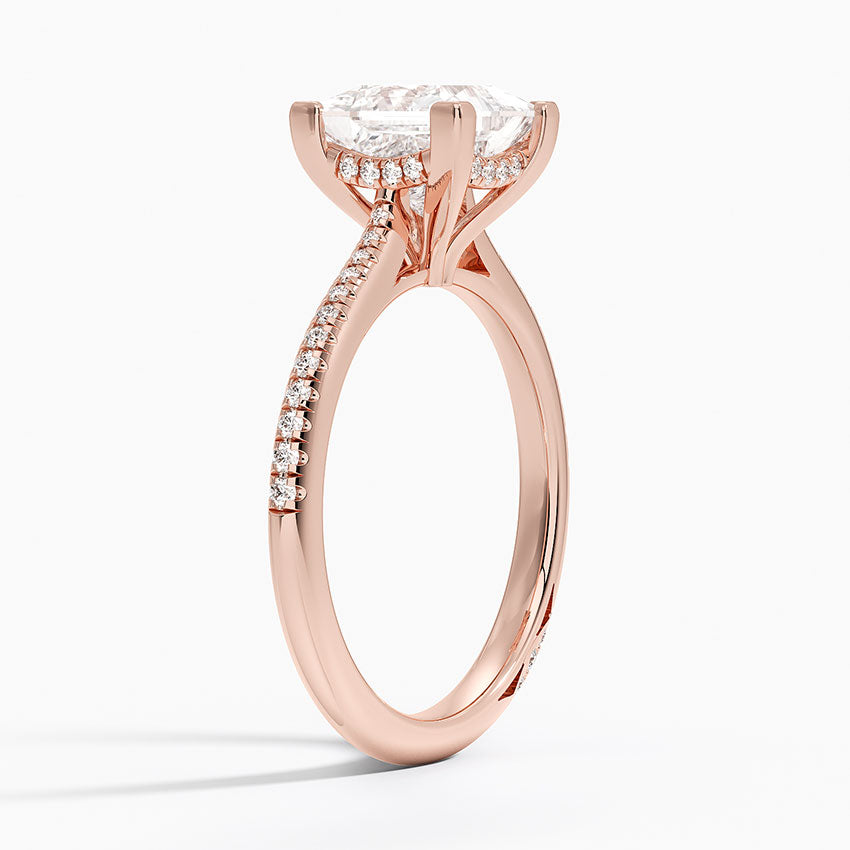 2.25 Karat Princess Hidden Halo Tasarım Tektaş Laboratuvar Pırlanta Yüzük - Milara