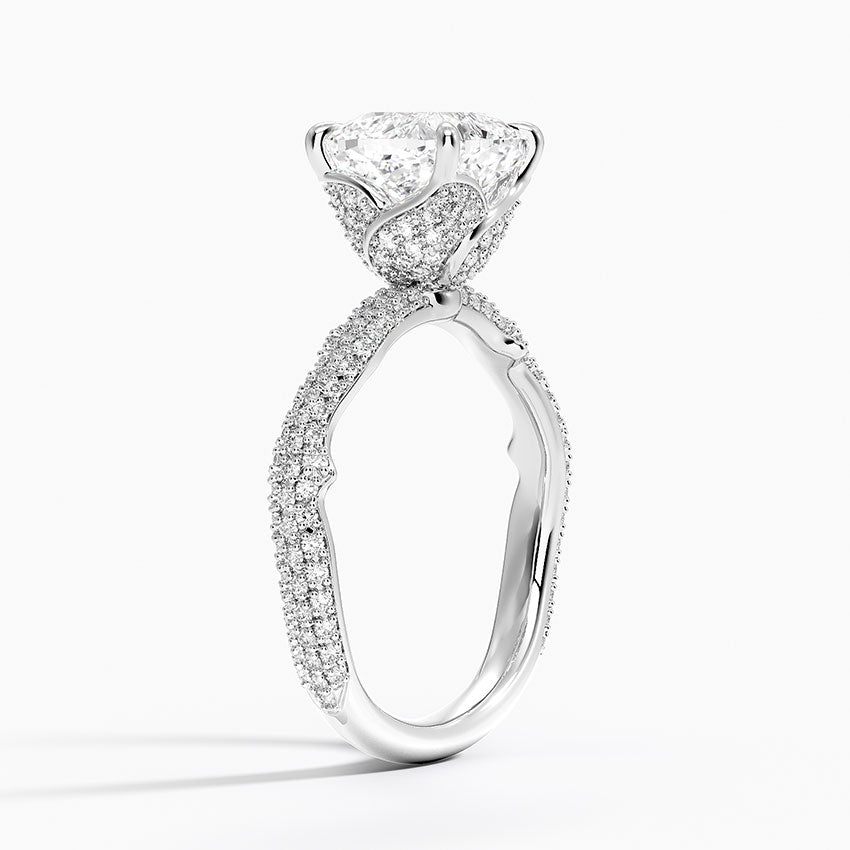 2.75 Cushion Kesim Hidden Halo Tasarım Tektaş Laboratuvar Pırlanta Yüzük - Filara