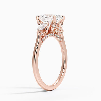 1.60 Carat Princess Halo Design Solitaire Lab Diamond Ring 18K - Florina 