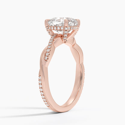 1.60 Carat Princess Halo Design Solitaire Lab Diamond Ring 18K - Florina 