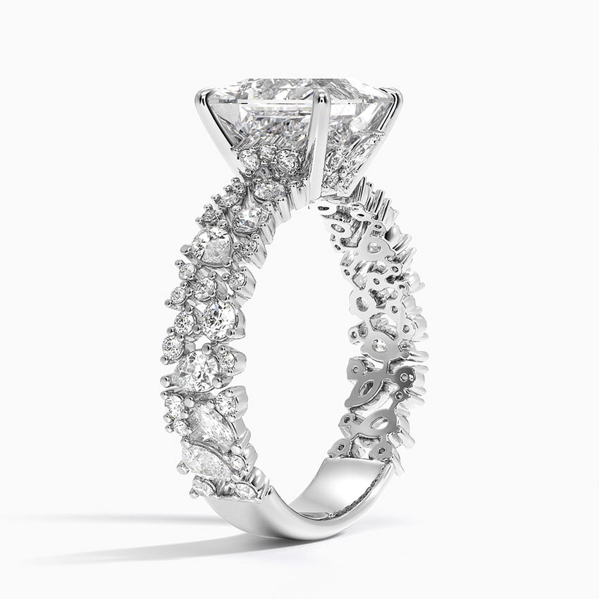 3.00 Prenses Kesim Özel Tasarım Tektaş Laboratuvar Pırlanta Yüzük - Aylora