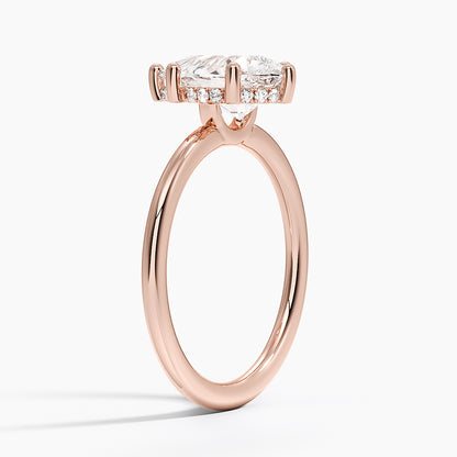 2.10 Damla Kesim Hidden Halo Tasarım Tektaş Laboratuvar Pırlanta Yüzük - Melara